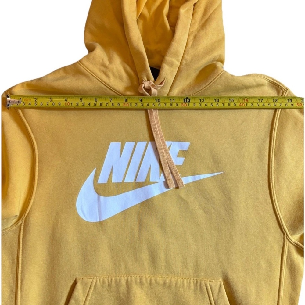 Nike Hoodie Mens Small Goldenrod Yellow Pullover Sweatshirt Swoosh Logo Athletic - Picture 6 of 8